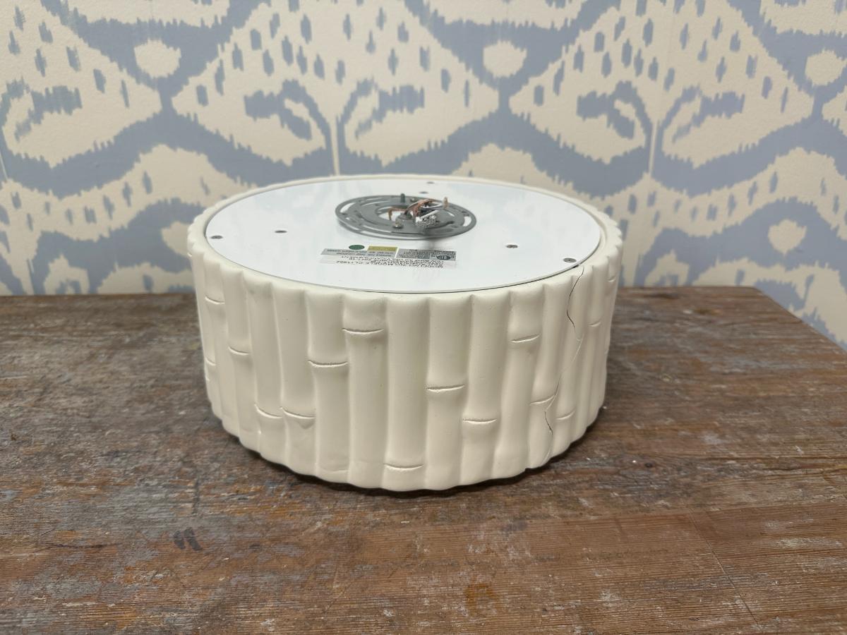 Visual Comfort Signature Alexa Hampton Frank Flush Mount, White