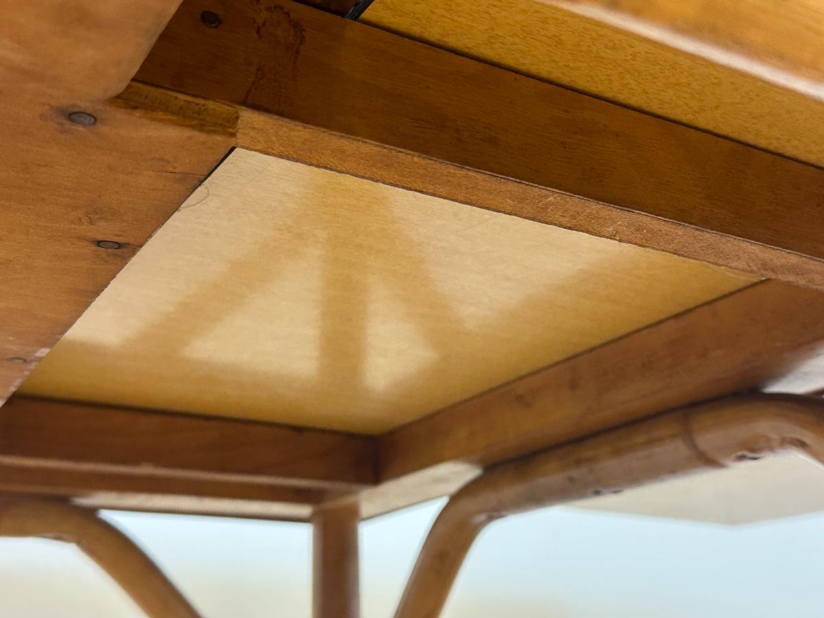 Vintage Florida Flip Top Game Table and Set of Four Chairs