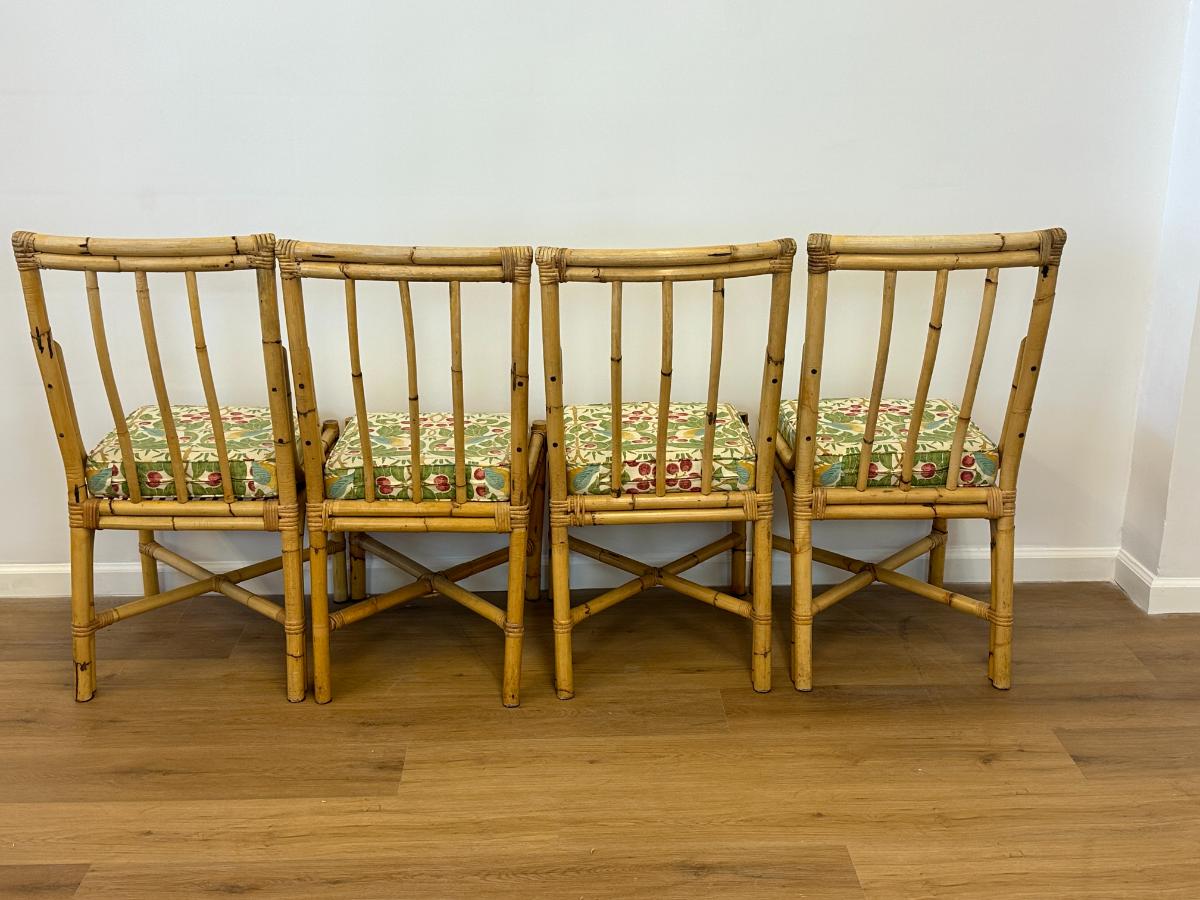 Vintage Florida Flip Top Game Table and Set of Four Chairs