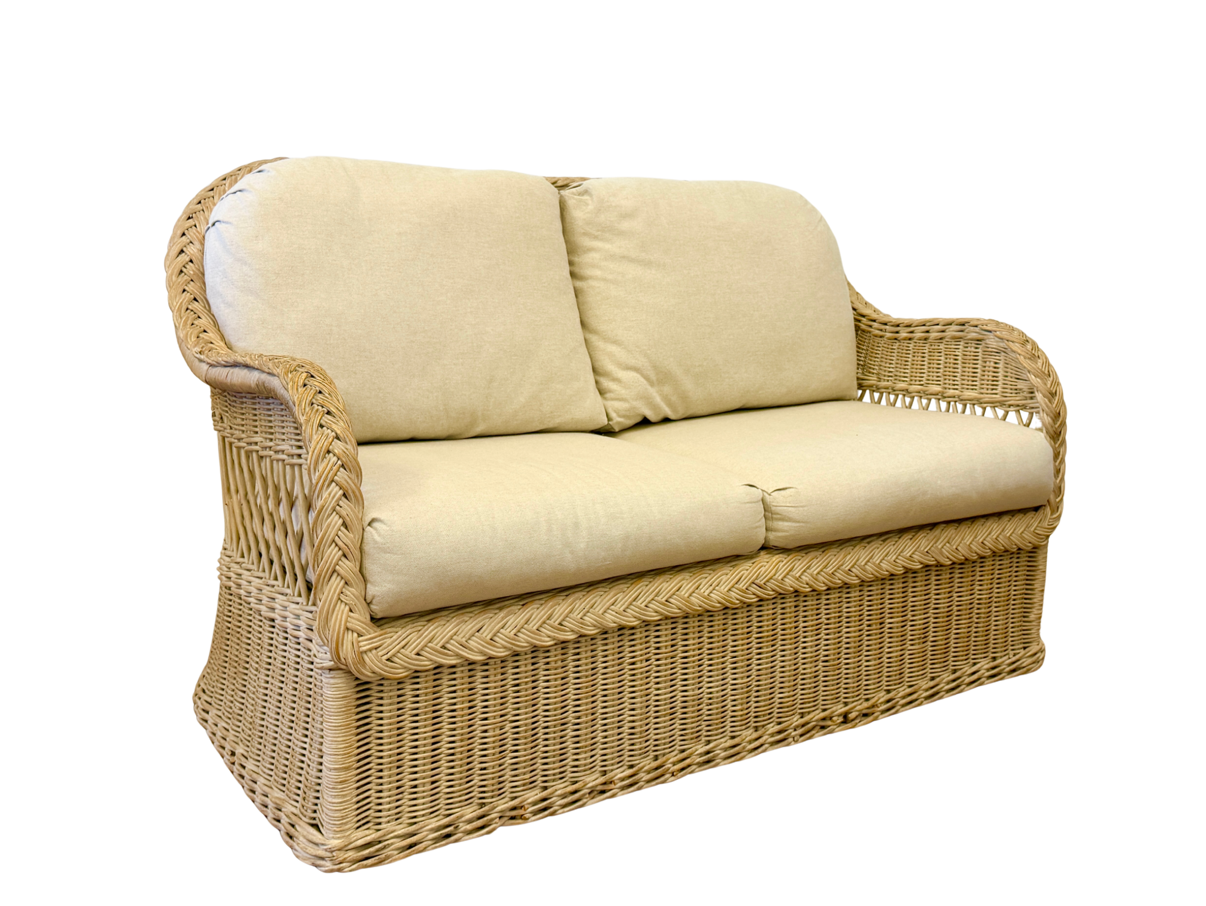 Henry Link Braided Rattan Loveseat