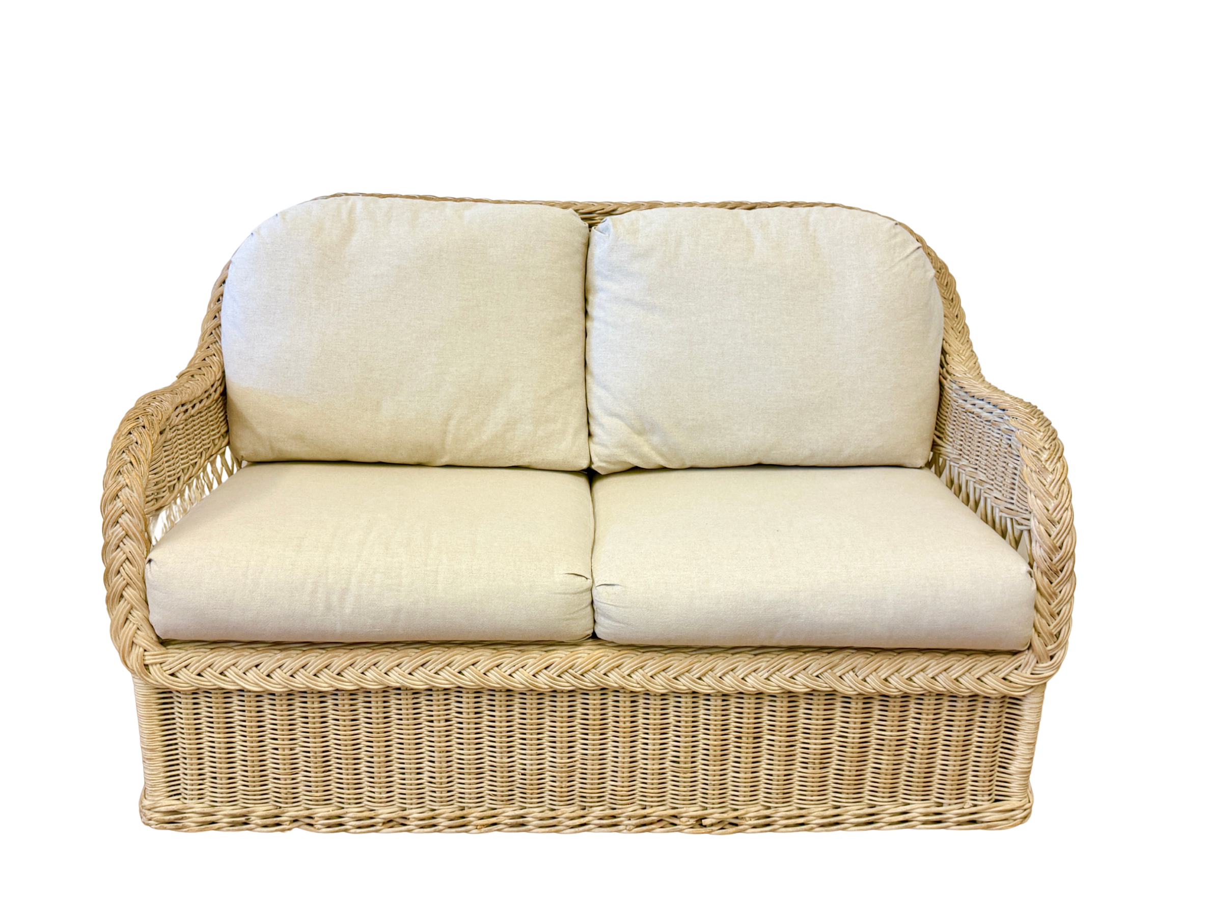 Henry Link Braided Rattan Loveseat