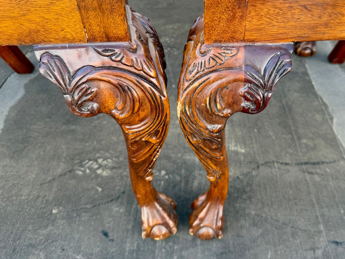 Mahogany Chippendale Style Dining Chairs, Set of Ten