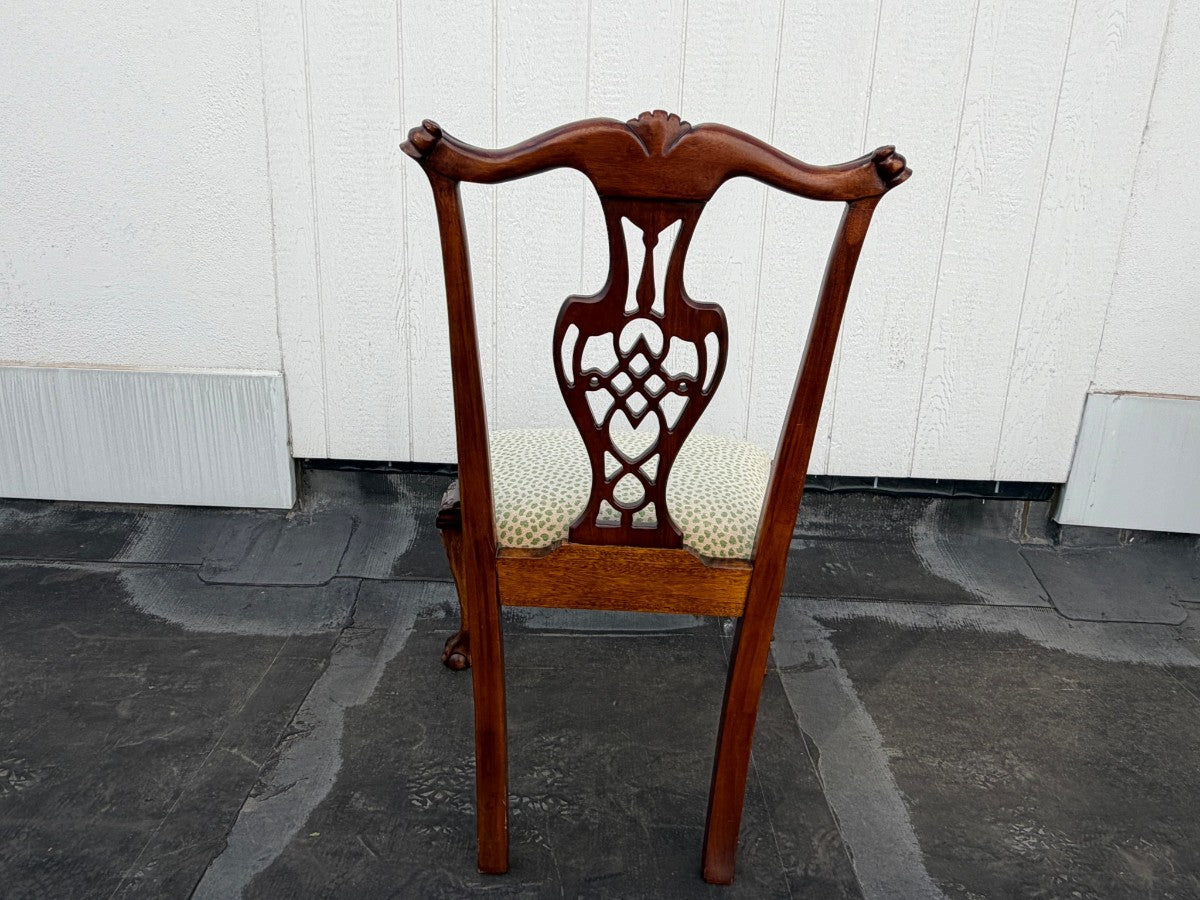Mahogany Chippendale Style Dining Chairs, Set of Ten