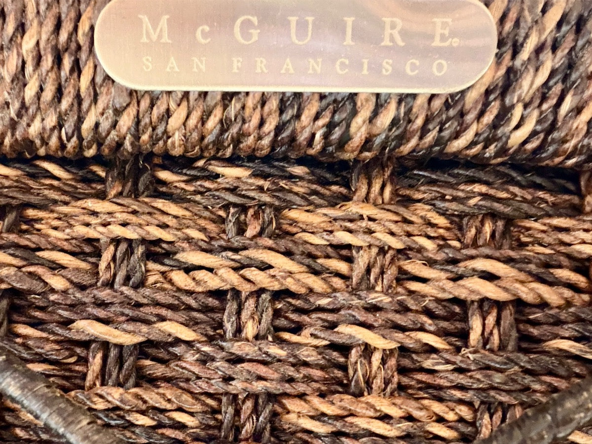 McGuire Woven Shelter Stools, Set of Three