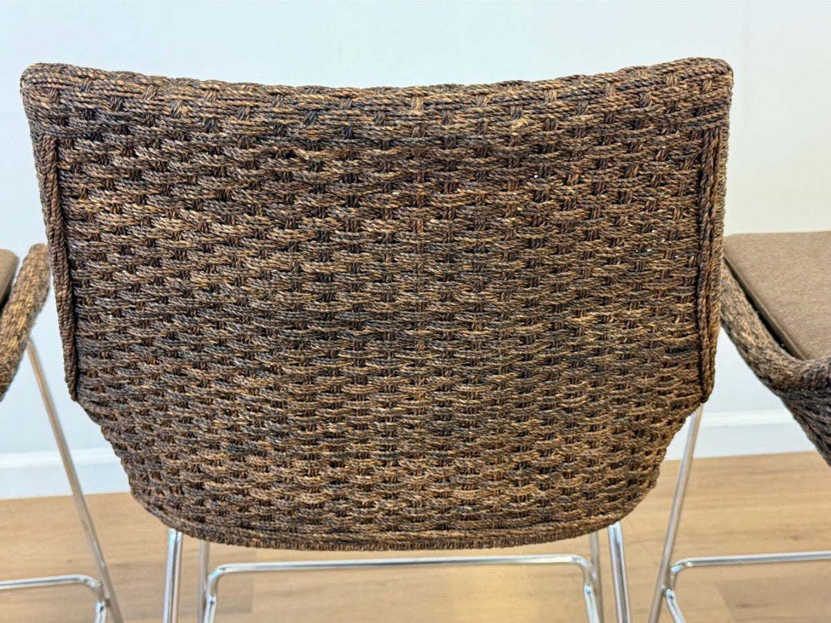 McGuire Woven Shelter Stools, Set of Three