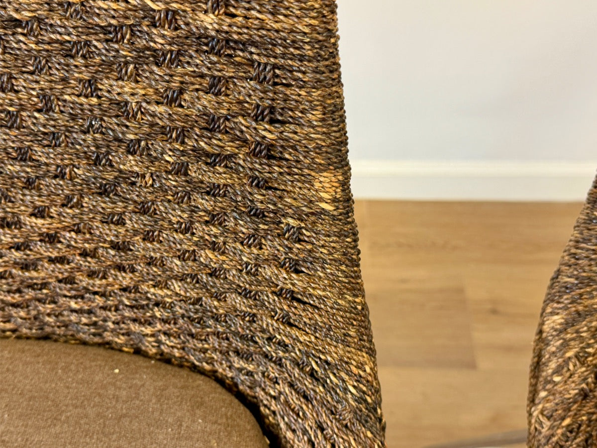 McGuire Woven Shelter Stools, Set of Three