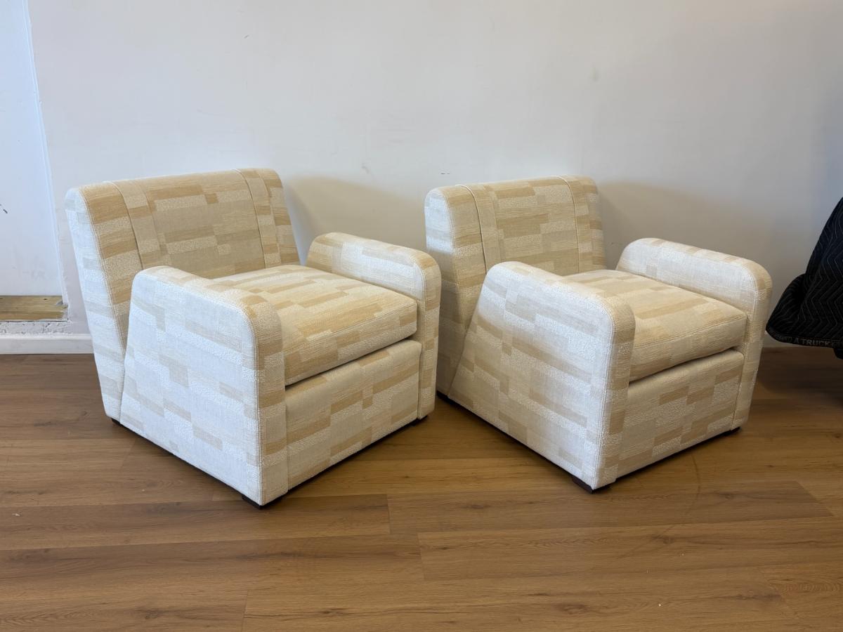 Vanguard Thom Filicia Colvin Arm Chairs, Pair