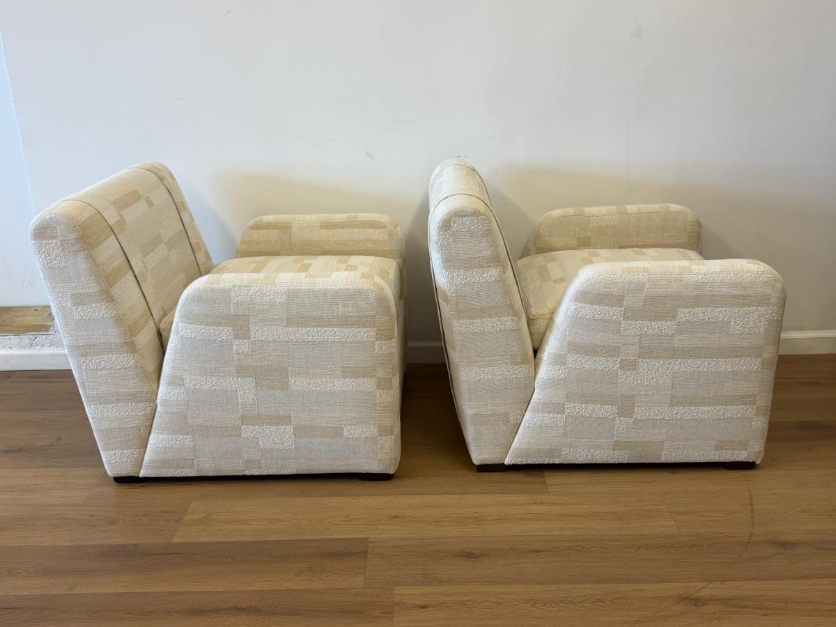 Vanguard Thom Filicia Colvin Arm Chairs, Pair