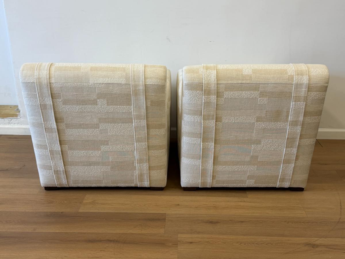 Vanguard Thom Filicia Colvin Arm Chairs, Pair