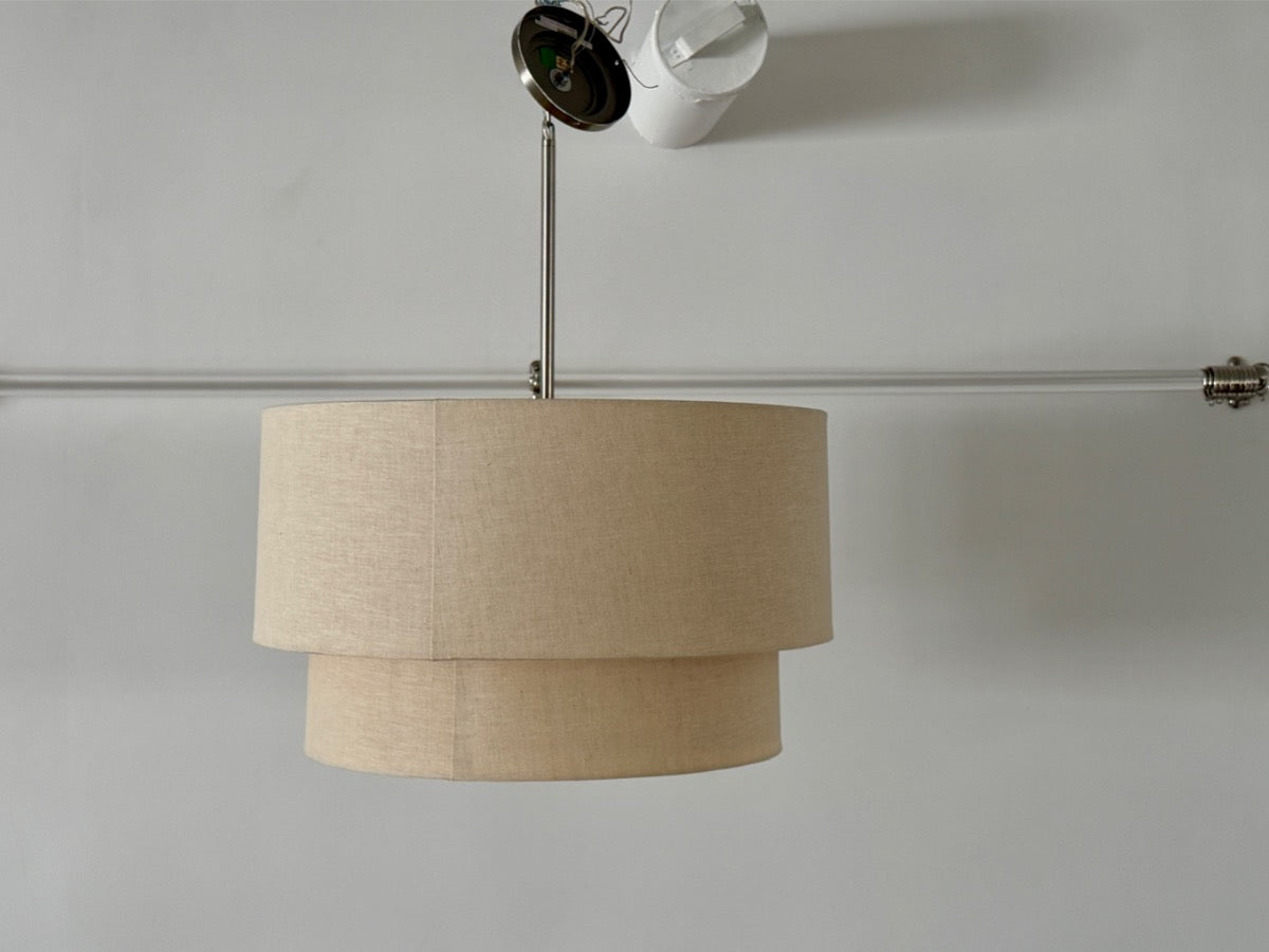 Large Contemporary Tiered Drum Pendant