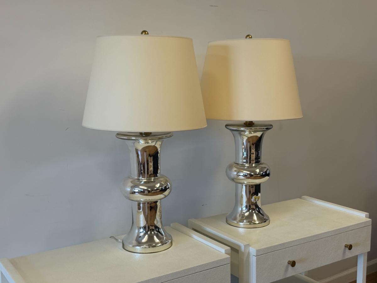 Bull Nose Table Lamps by Visual Comfort Signature, Pair
