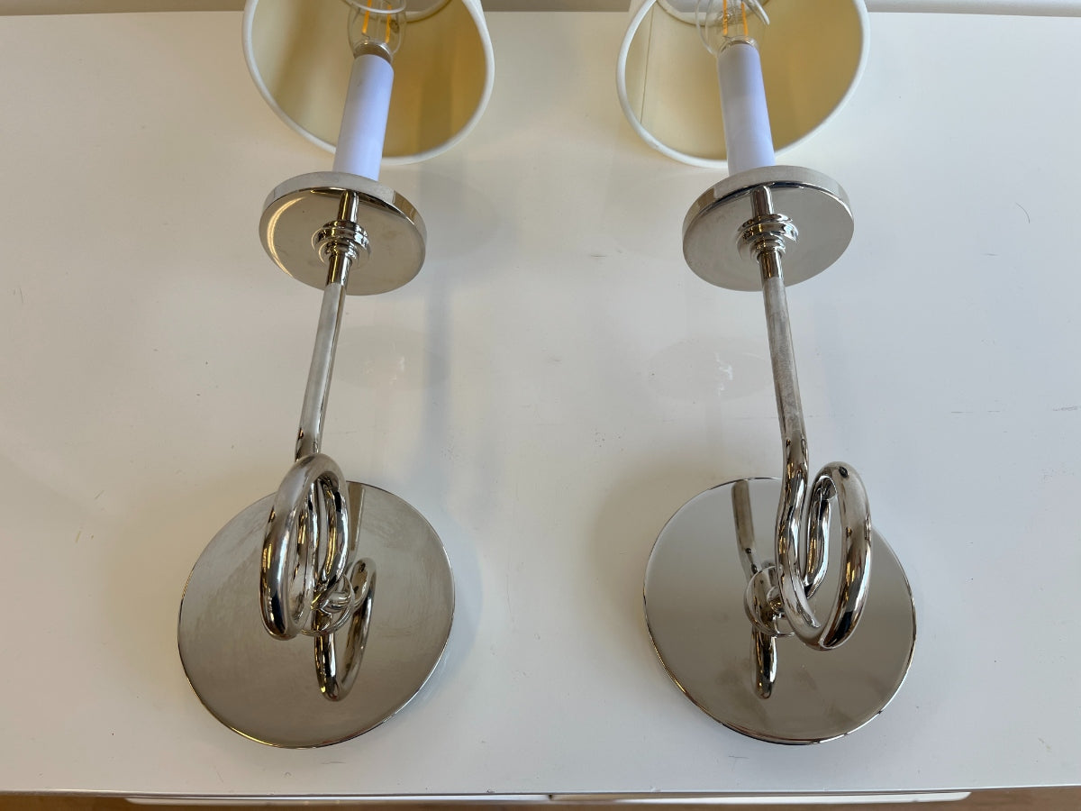 Chapman & Myers for Visual Comfort Symmetric Twist Single Sconces, Set of 4 (2 of 2 Sets)