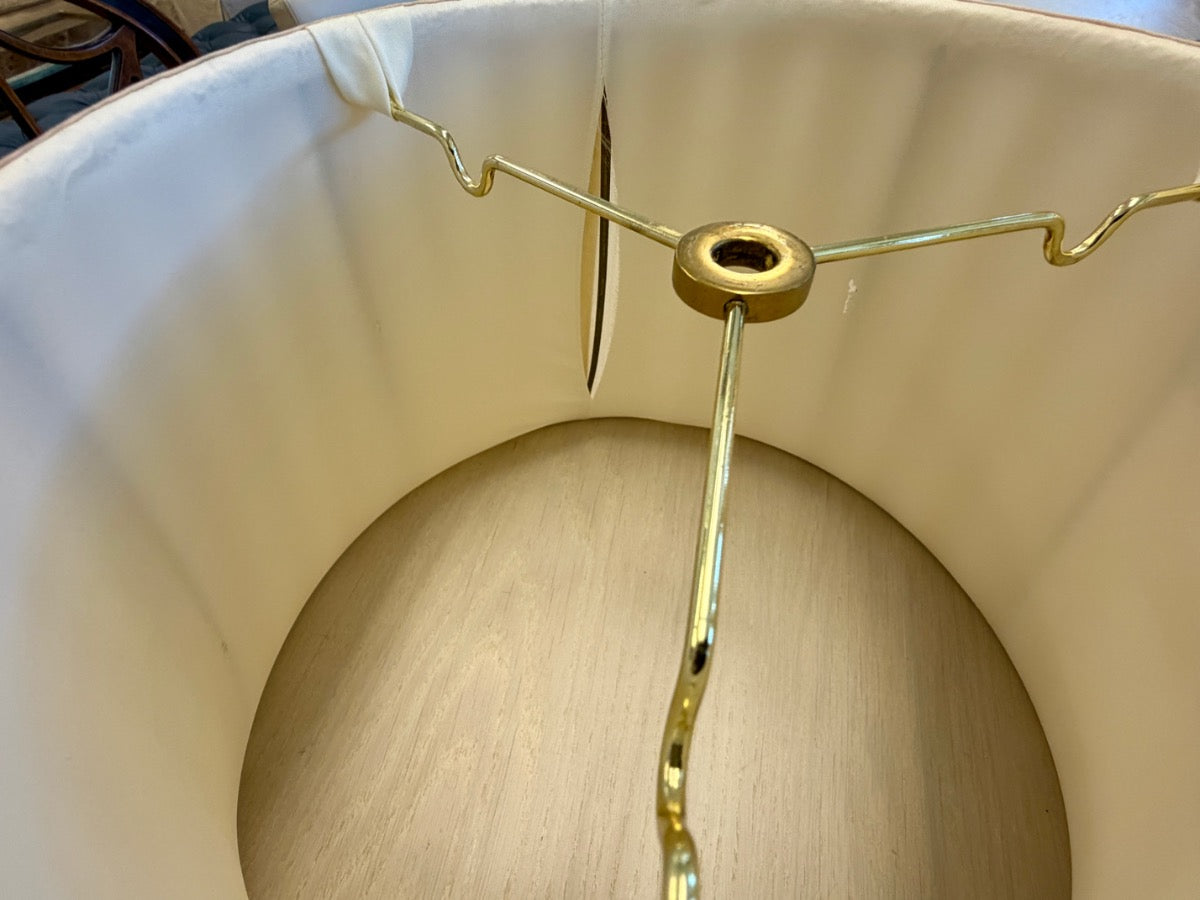 Red Painted Chinoiserie Table Lamp