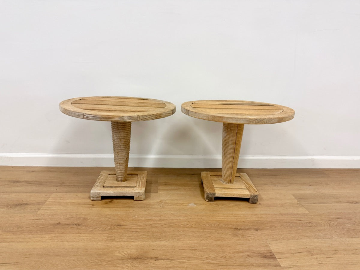 Sutherland Outdoor Teak Drink Tables, Pair (2 of 2)