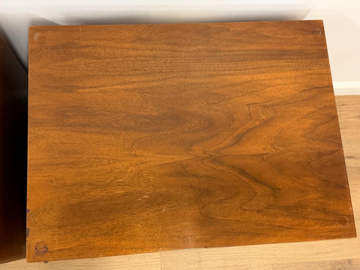 Specialty Woodcraft Inc. Mid Century Modern Nightstands, Pair