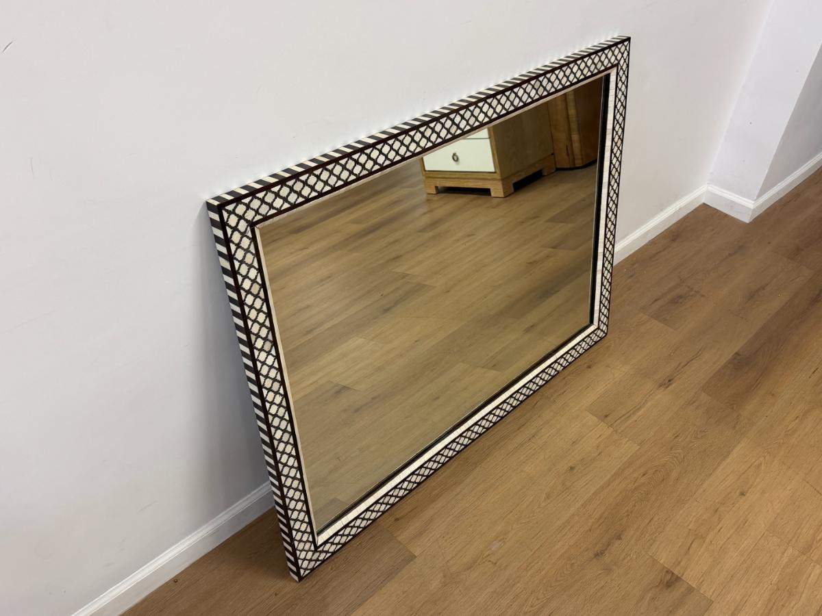 Handmade Quatrefoil Inlay Mirror