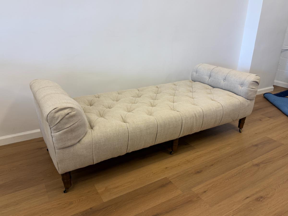 Restoration Hardware Camille Tufted Settee, 1 of 2