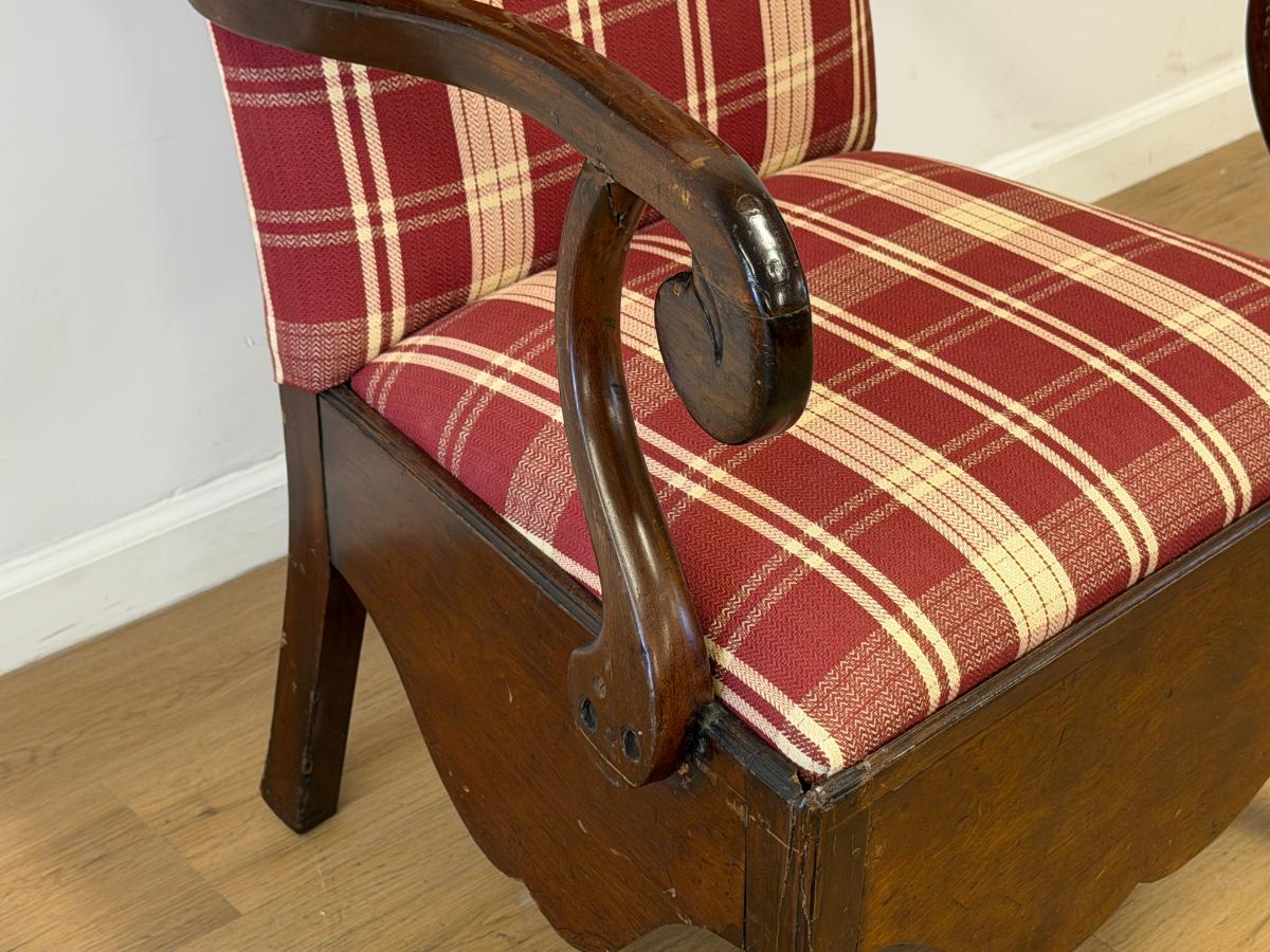 George III Wing Commode Chair, Circa 1790