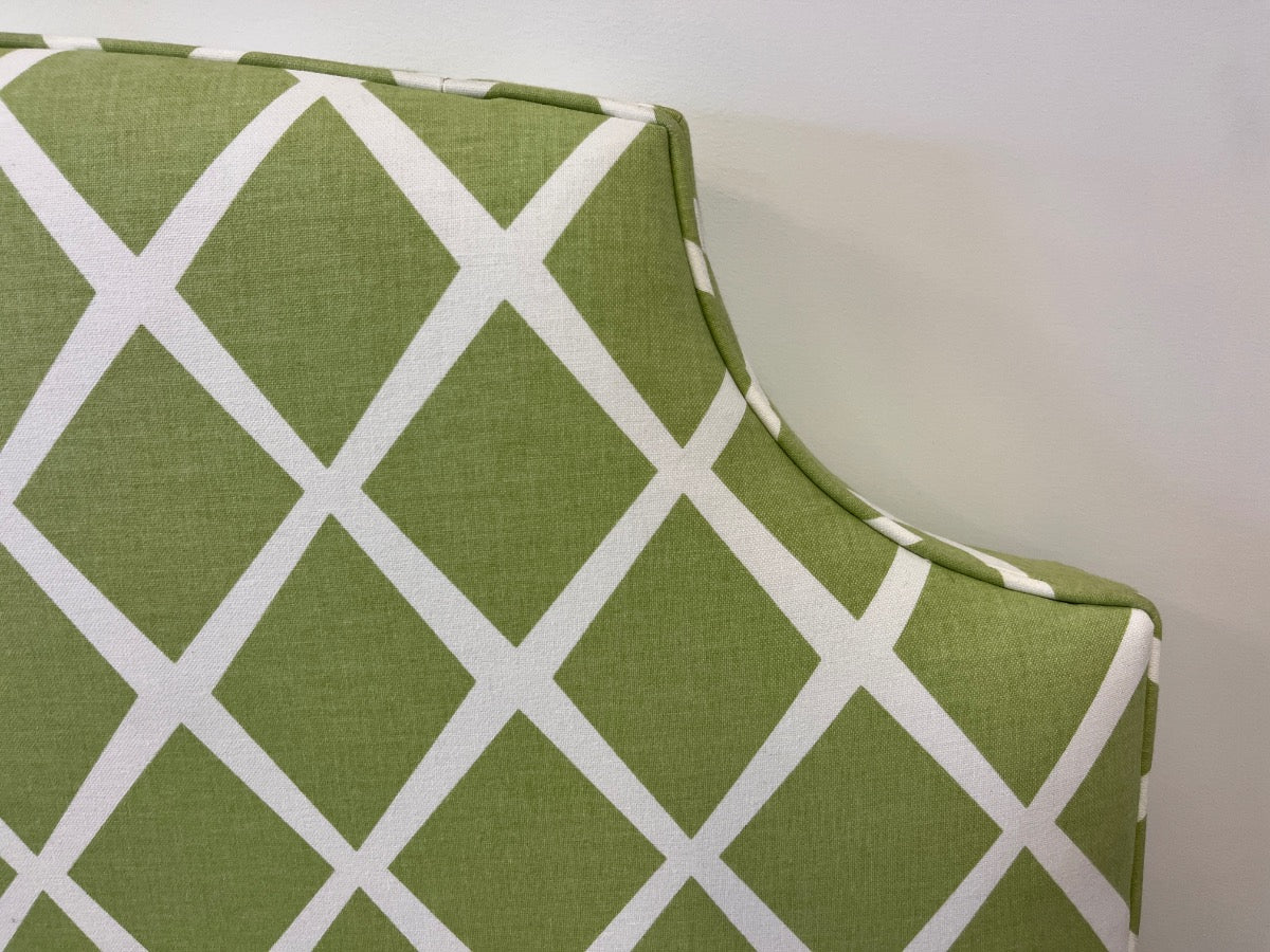 Serena & Lily Hyde Green & White Twin Headboards, Pair
