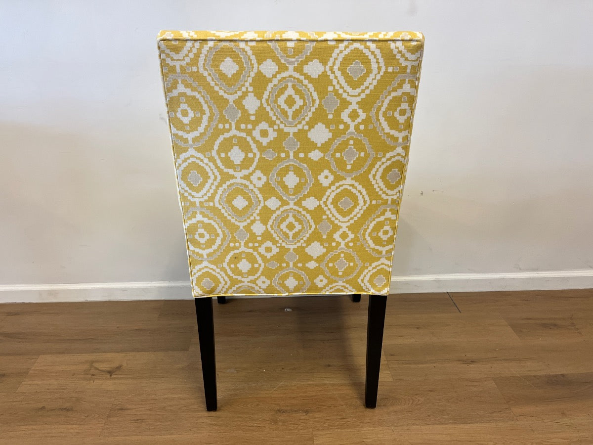 Custom Upholstered Yellow Arm Chair