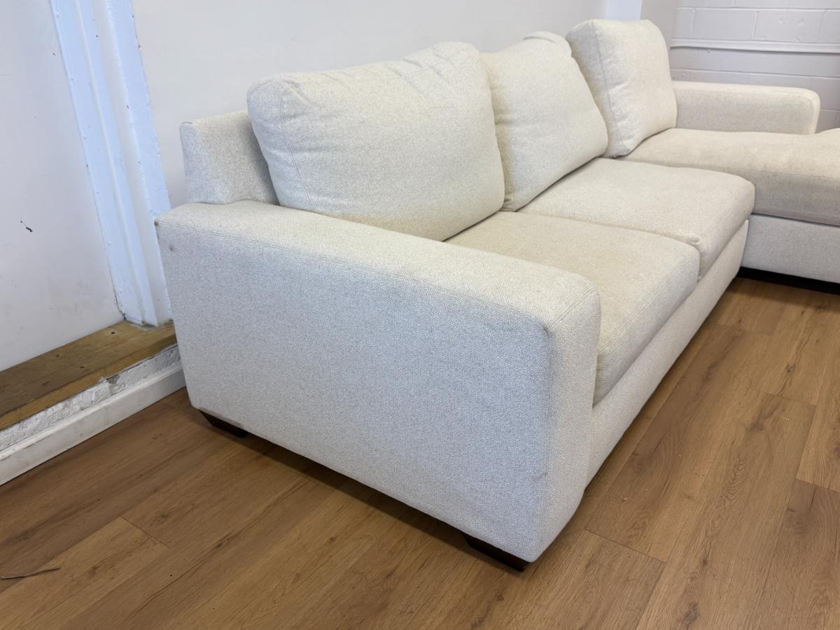 Luther Quintana Custom Sofa with Chaise Lounge, Sectional in Performance Boucle