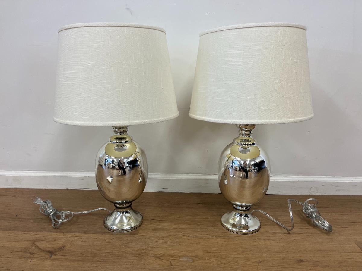 Mercury Gourd Lamps, Pair