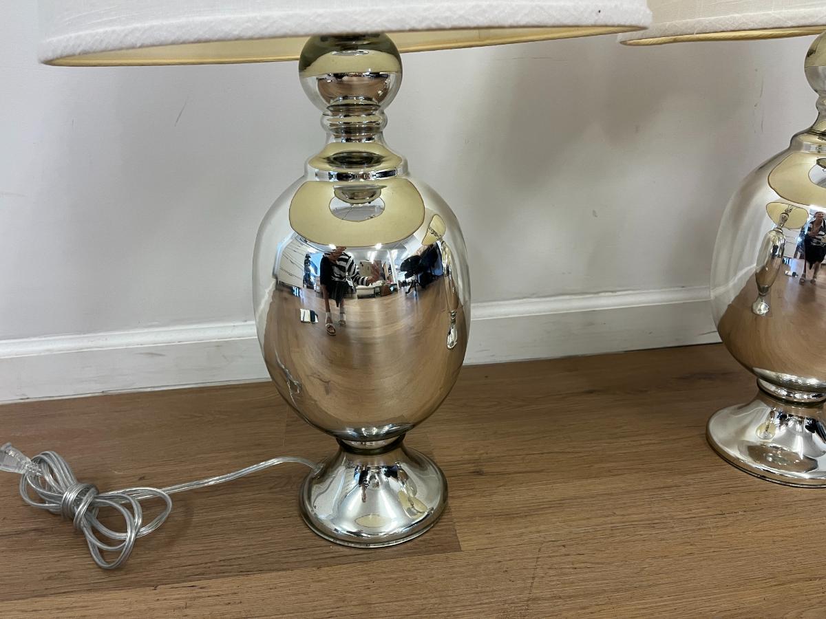 Mercury Gourd Lamps, Pair