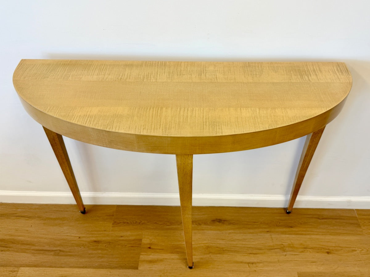 Mayflower Burlwood Demilune Table