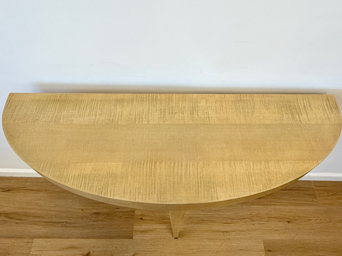 Mayflower Burlwood Demilune Table