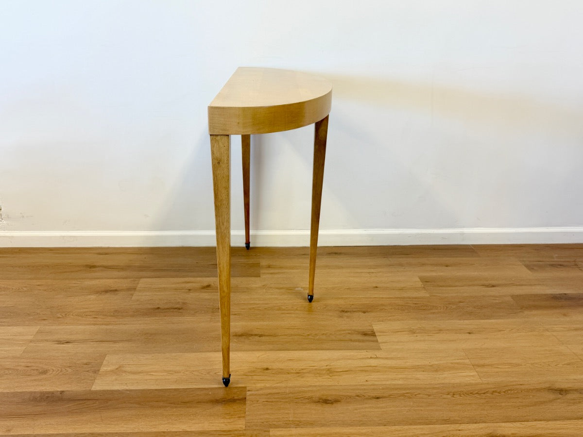 Mayflower Burlwood Demilune Table