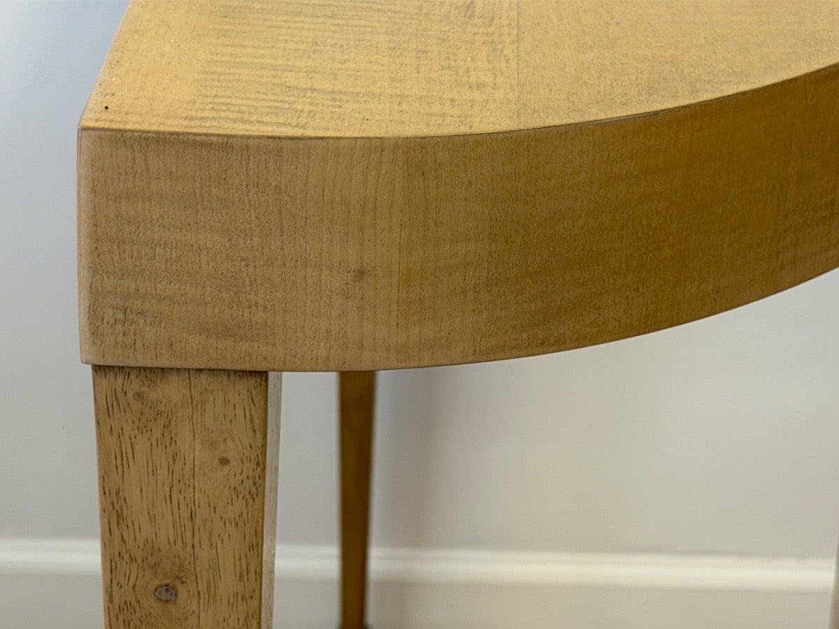 Mayflower Burlwood Demilune Table