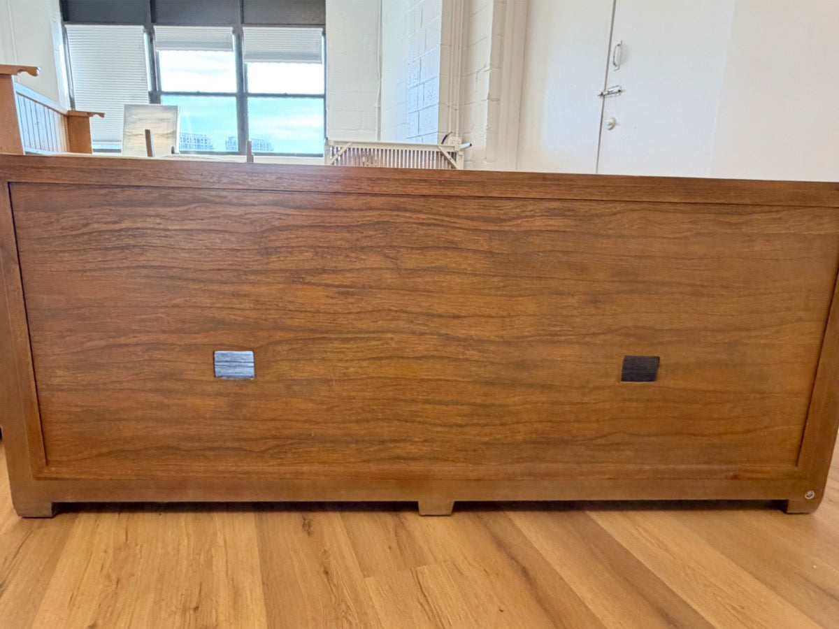 Cerused Wood & Cane 4 Door Cabinet