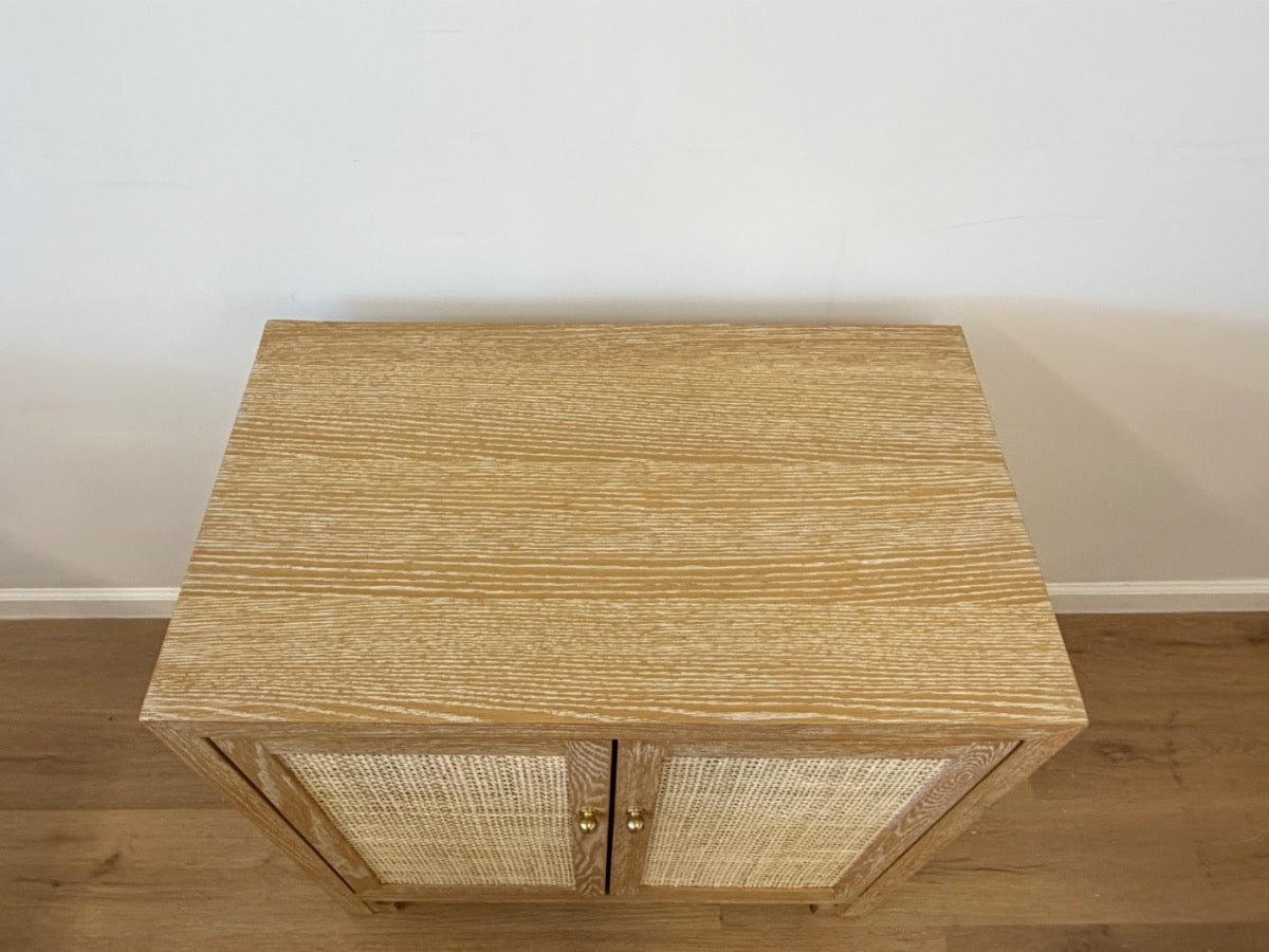 Worlds Away Cerused Oak Alden Cabinet