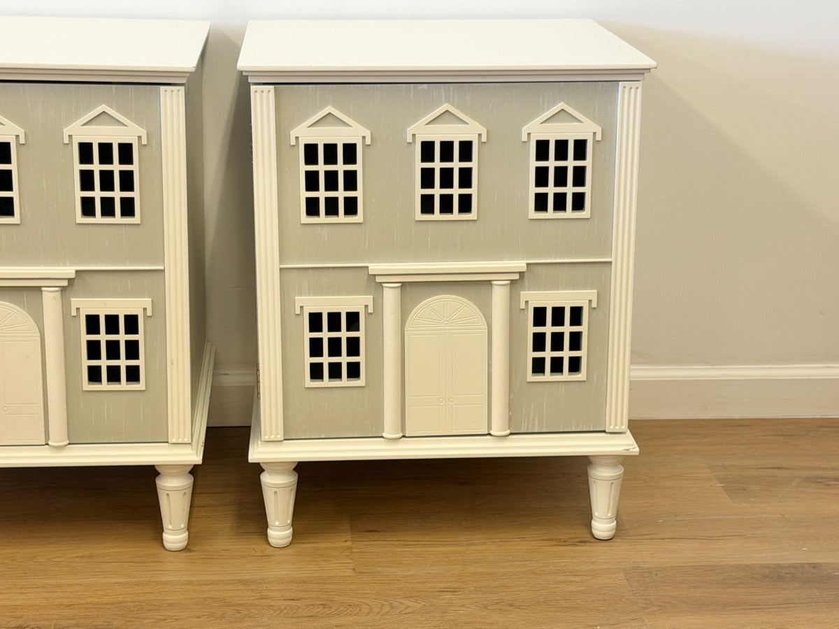 Pottery Barn Dollhouse Nightstands, Pair