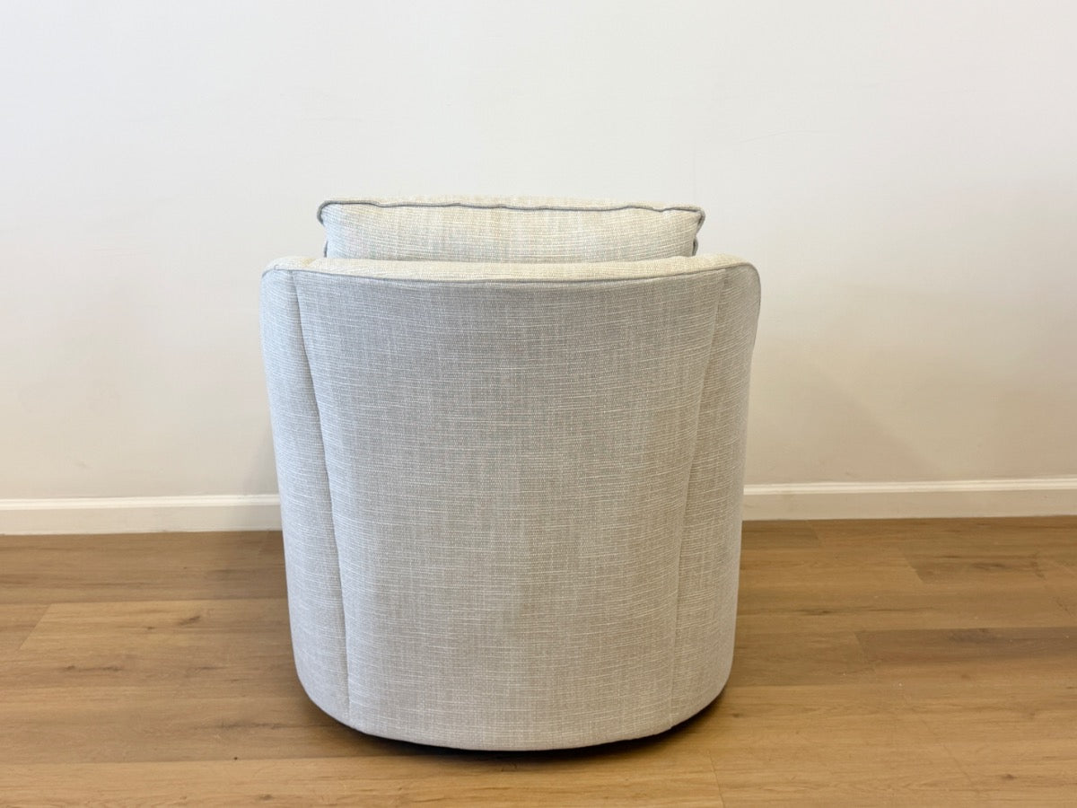 Custom Upholstered Swivel Chair from Housewarmings