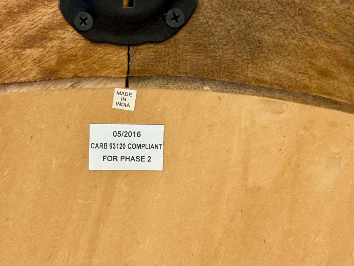 Large Round Wooden Mirror