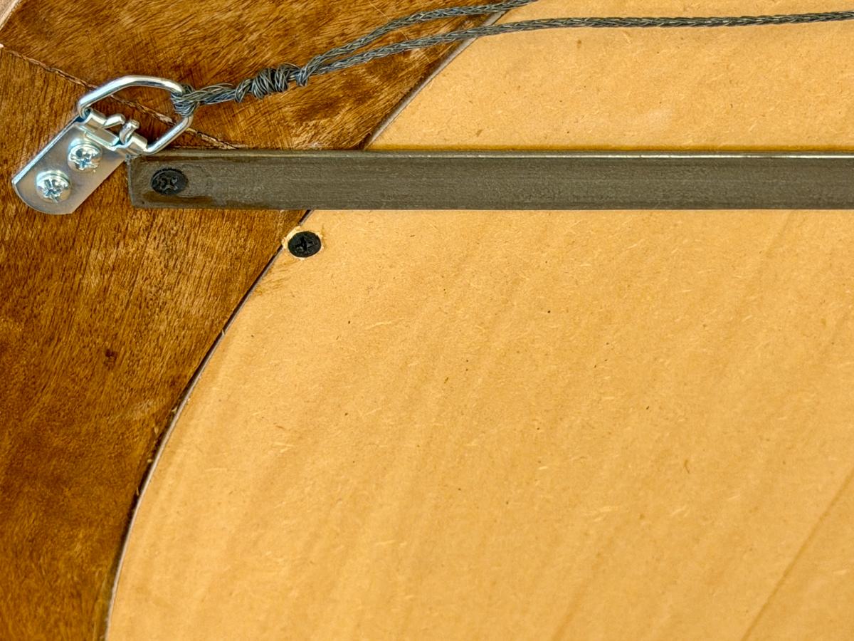 Large Round Wooden Mirror