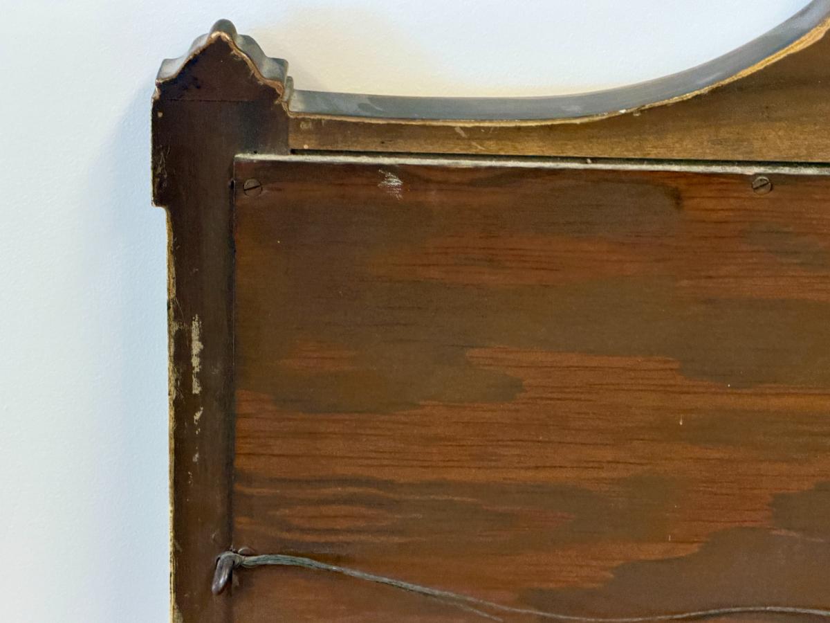 Gilded & Black Arched Mirror