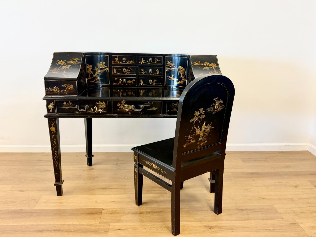 Fabulous Chinoiserie Carlton Desk & Chair