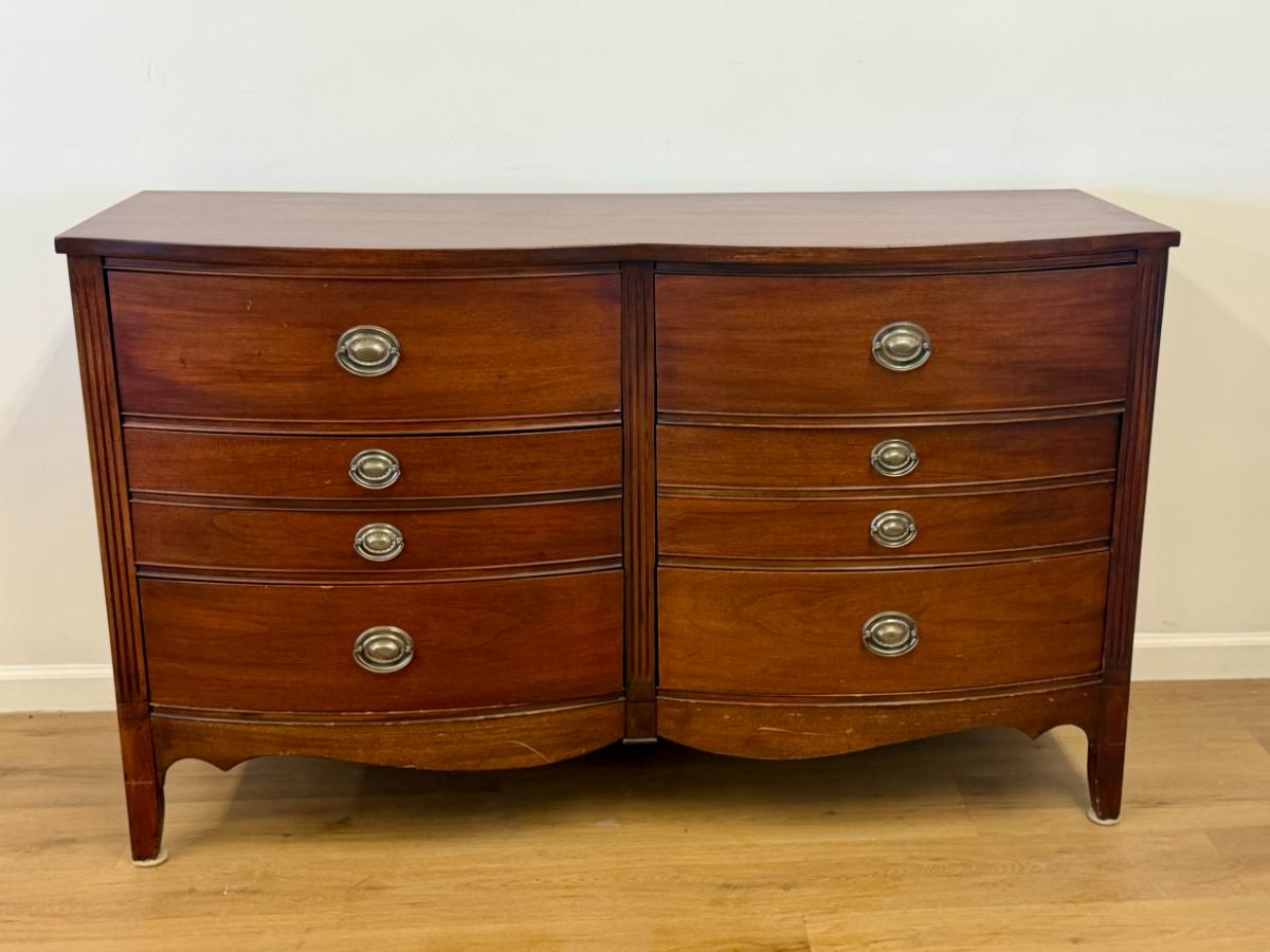 Vintage Drexel Serpentine Double Dresser