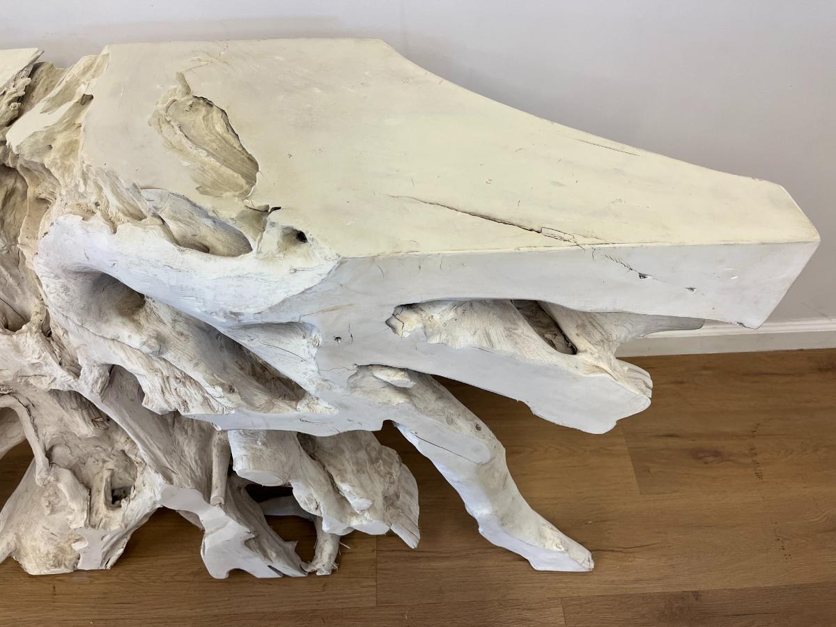 Phillips Collection Teak Root Bleached Console Table