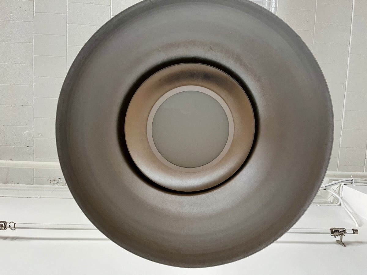 Yolo Pendant Lights in White with Silver Leaf, Pair