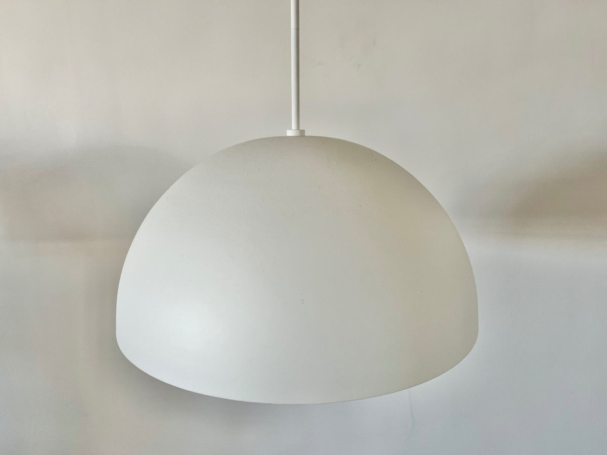 Yolo Pendant Lights in White with Silver Leaf, Pair