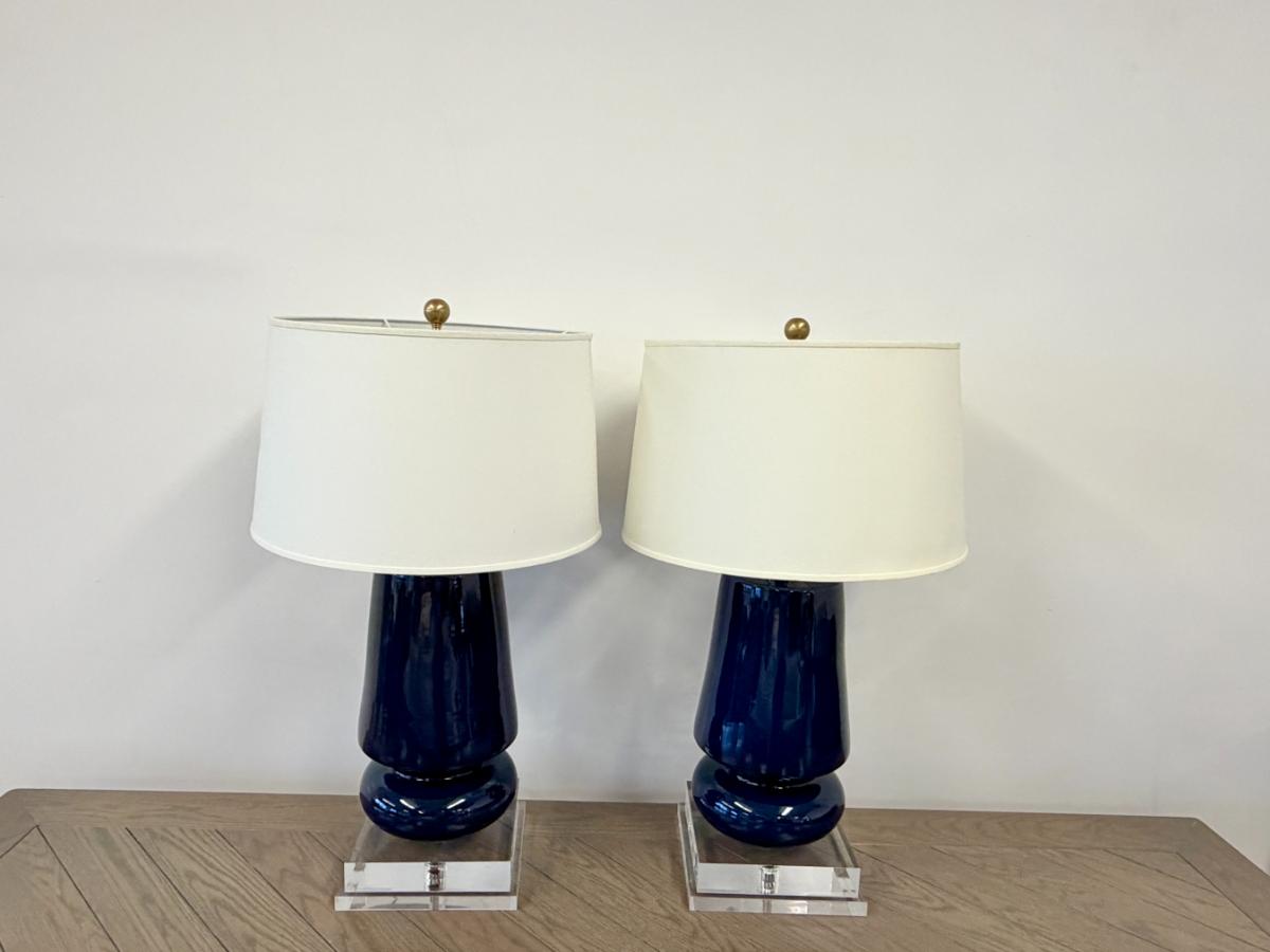 Visual Comfort Signature Parisienne Table Lamps, Pair