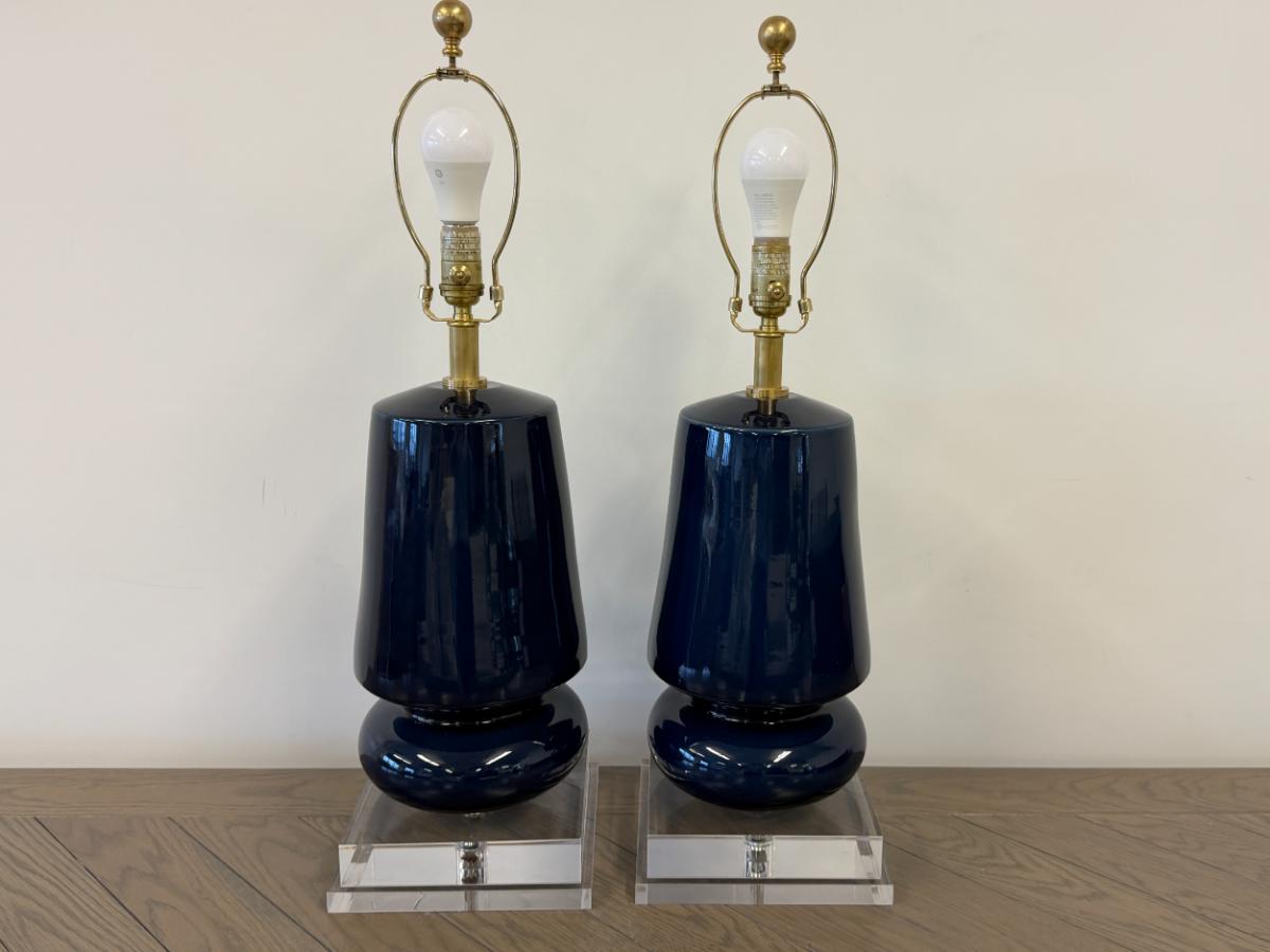 Visual Comfort Signature Parisienne Table Lamps, Pair