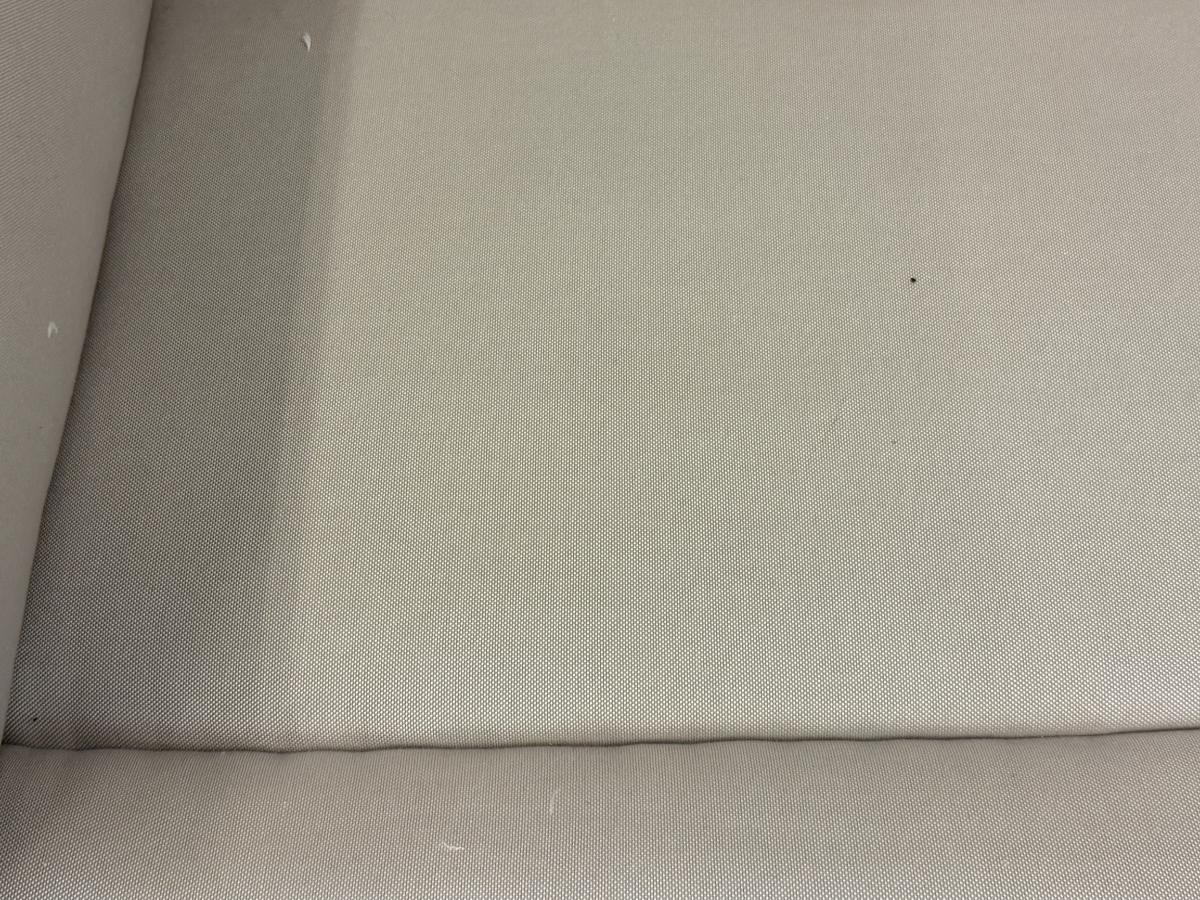 Custom Grey Skirted Sofas, Pair