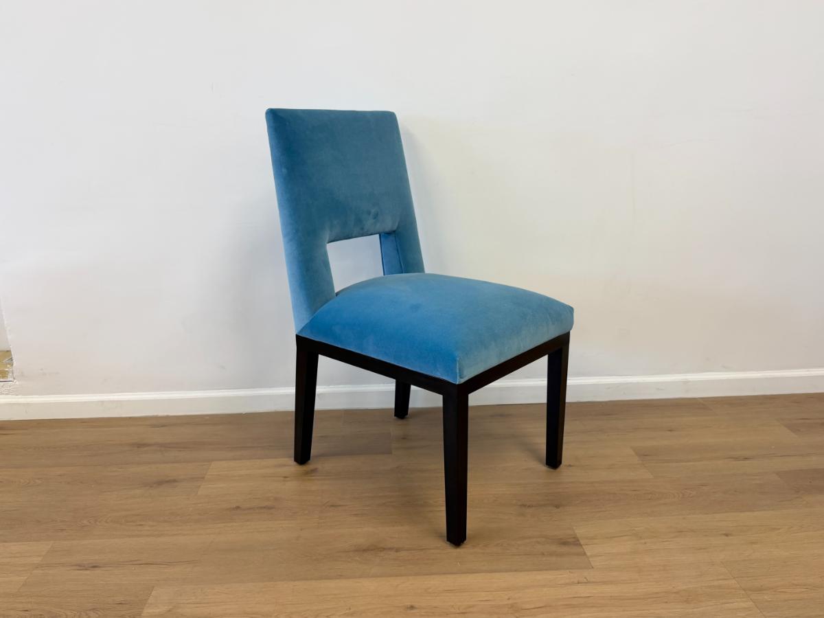 Custom Upholstered Velvet Dining Chairs, Set of 6