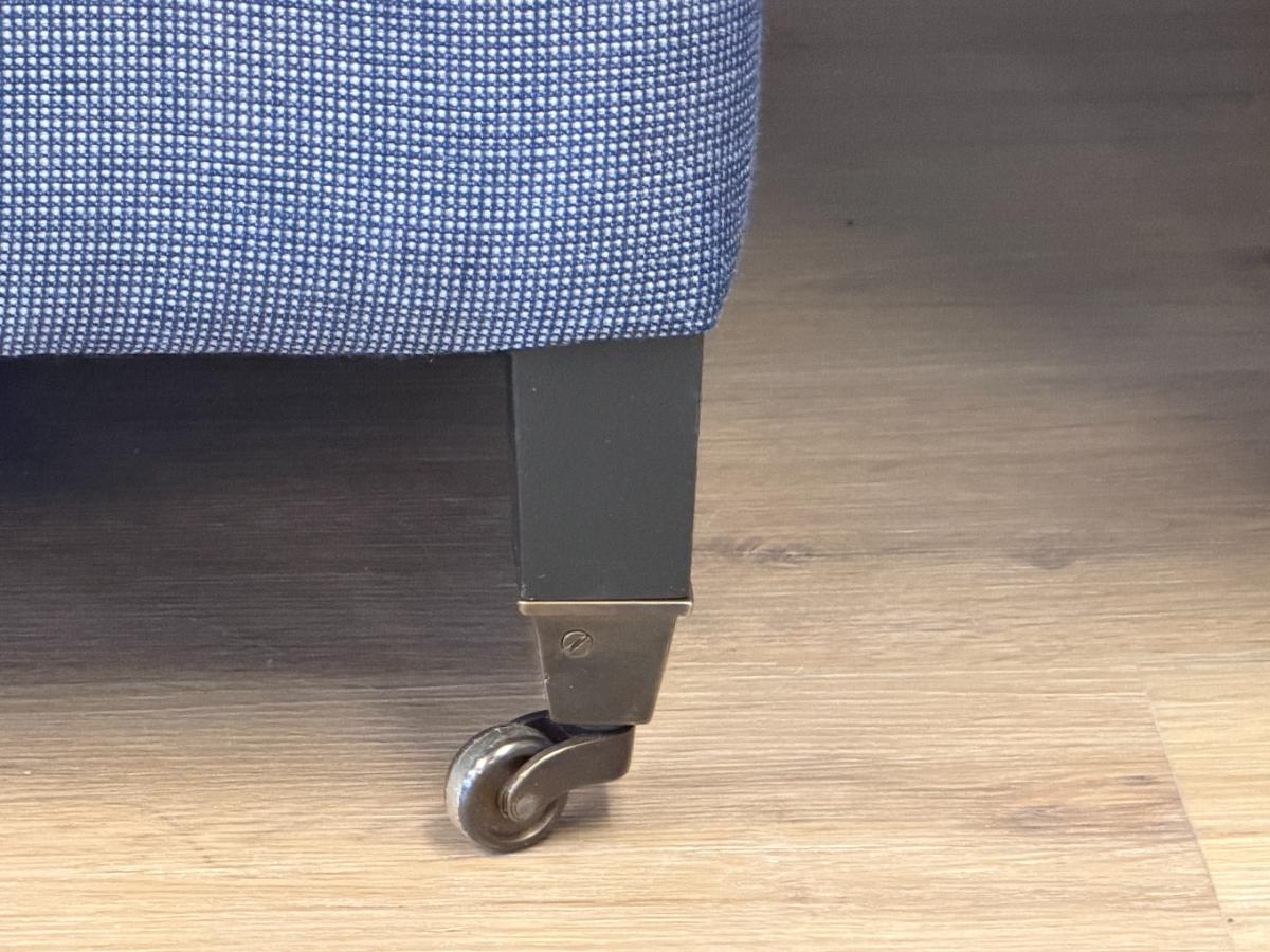 Custom English Roll Arm Club Chairs on Casters, Pair
