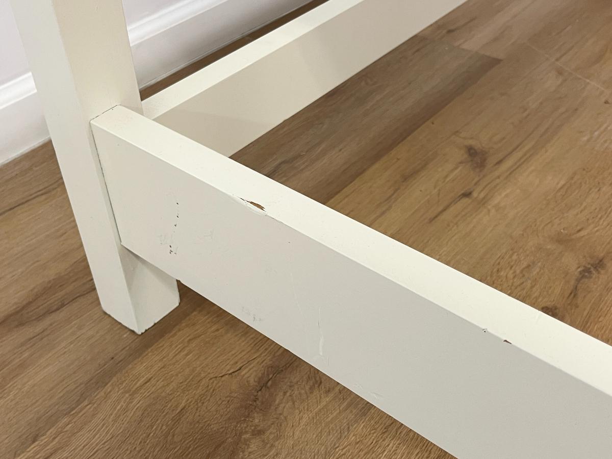 Bespoke White Desk with Brass Knobs