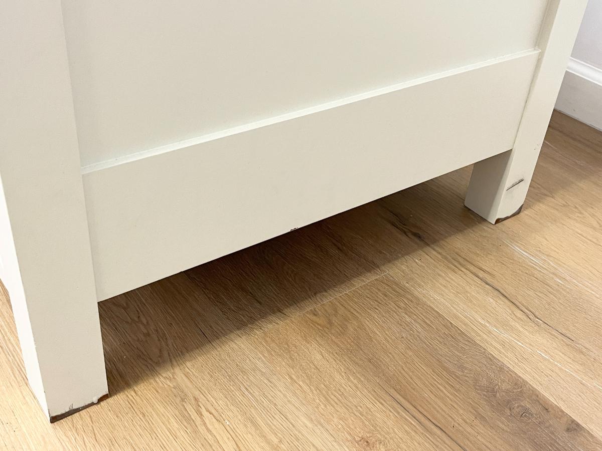 Bespoke White Desk with Brass Knobs